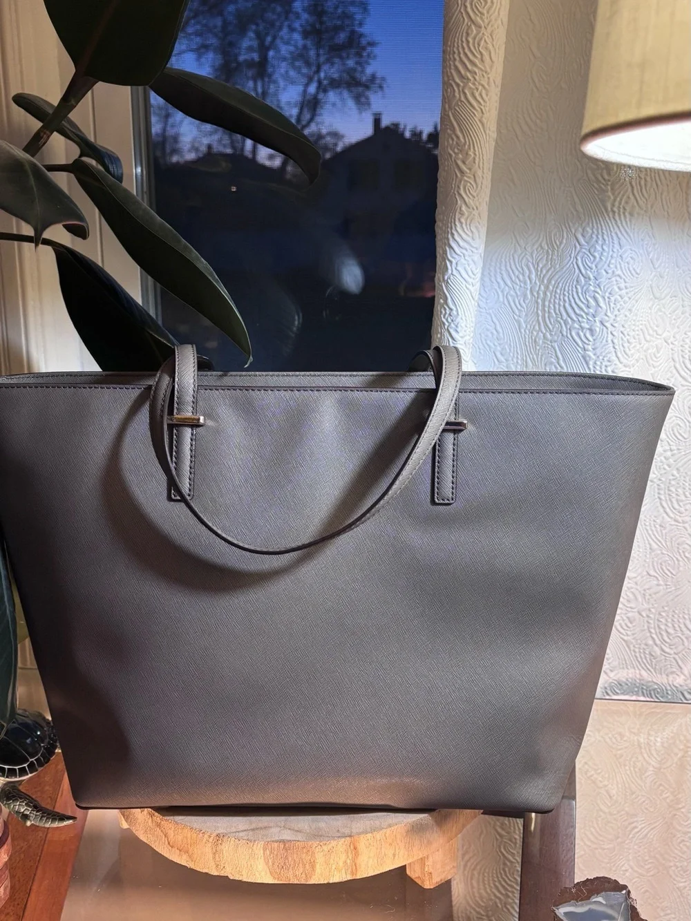 *NEW* Kate Spade New York Large Gray Tote Bag Saffiano Leather - Never Used
